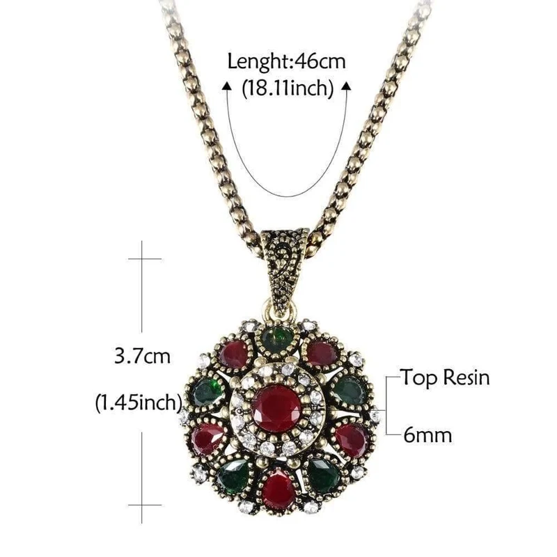 Halsketten-Sets, modische Ohrringe, modischer Vintage-Ethno-Schmuck, türkische 3-teilige nigerianische Halskette mit roten Perlen