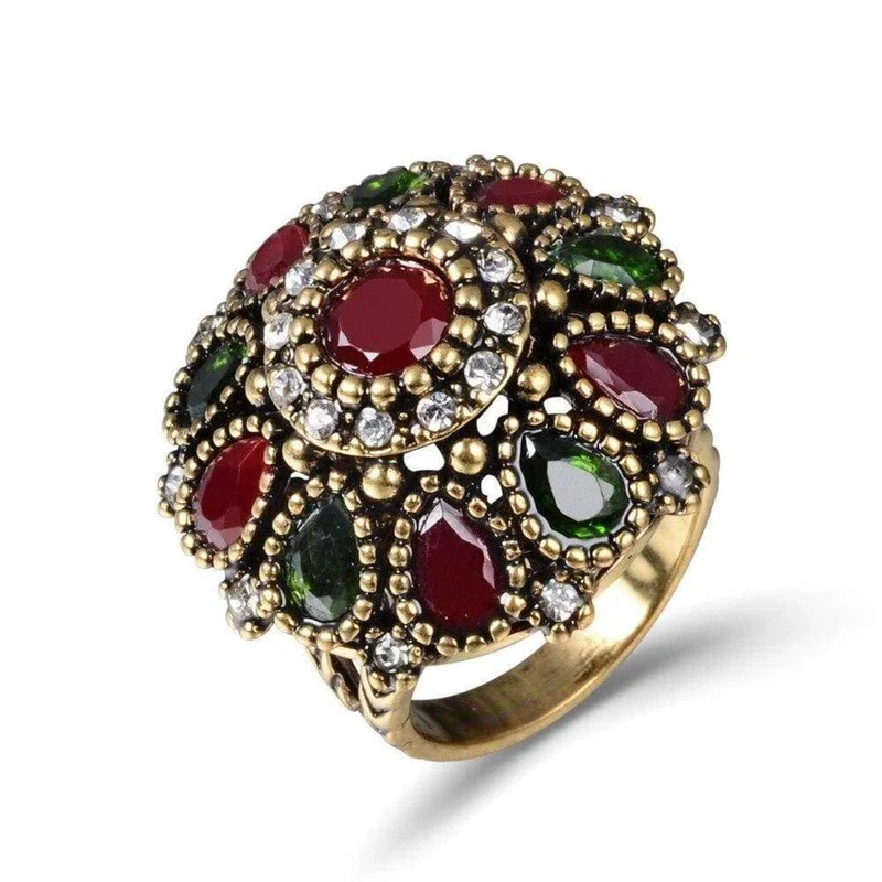 Halsketten-Sets, modische Ohrringe, modischer Vintage-Ethno-Schmuck, türkische 3-teilige nigerianische Halskette mit roten Perlen