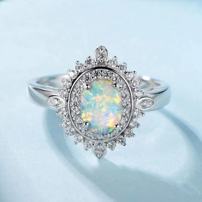 Luxuriöse Ringfassung aus 925er Sterlingsilber, trendige ovale Verlobungsringe mit Zirkonia für Damen