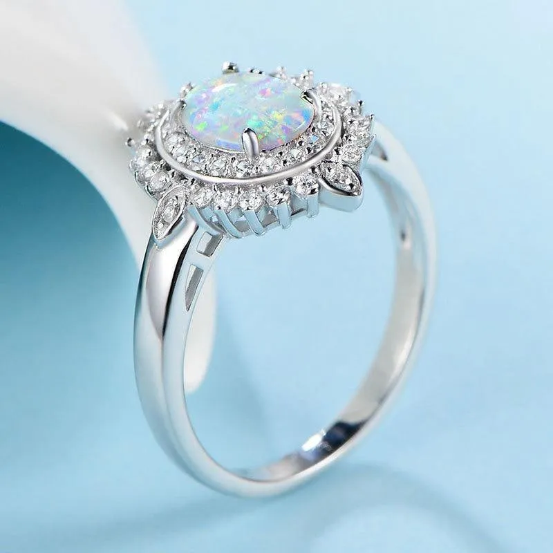 Luxuriöse Ringfassung aus 925er Sterlingsilber, trendige ovale Verlobungsringe mit Zirkonia für Damen