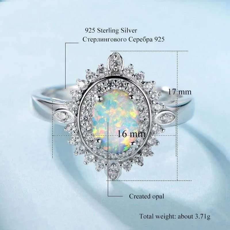 Luxuriöse Ringfassung aus 925er Sterlingsilber, trendige ovale Verlobungsringe mit Zirkonia für Damen