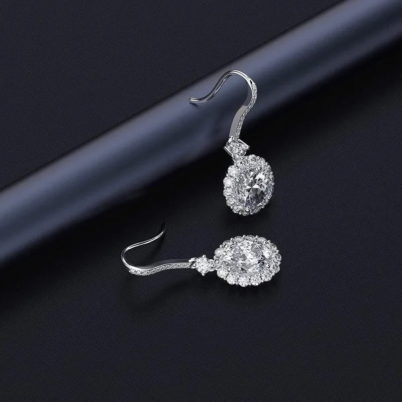 925 Sterling Silber Rosa Saphir Rubin Edelstein Tropfen Baumeln Diamanten Ohrringe Edlen Schmuck Großhandel Drop Shipping
