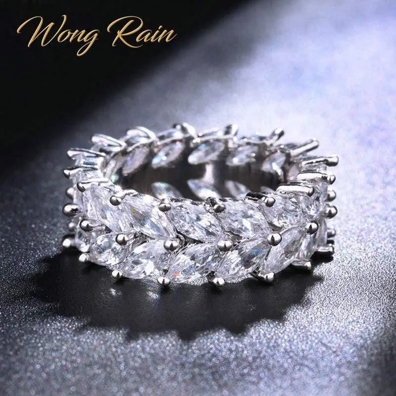 925 Sterling Silber Erstellt Moissanite Edelstein Hochzeit Engagement Diamanten Frauen Ring Edlen Schmuck Großhandel