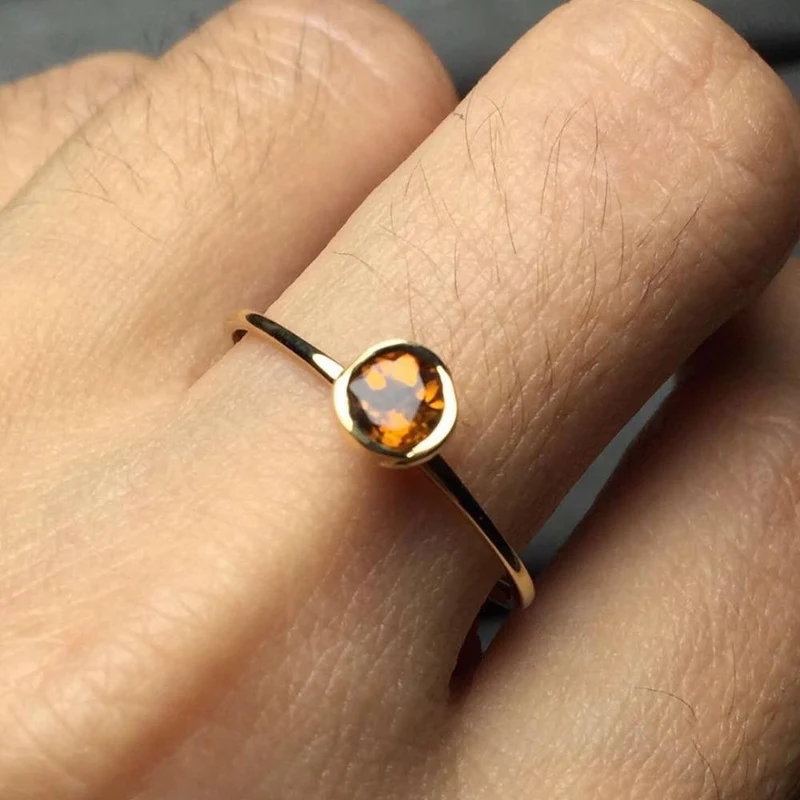 18K Roségold AU750, individuelle Größe, natürlicher Turmalin-Edelstein, Diamanten, weibliches Jubiläumsgeschenk, feine Ringe