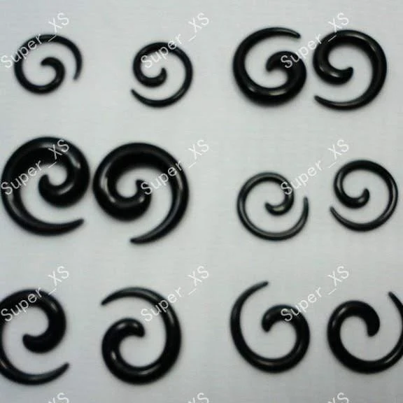 40 Stücke Ganze Gemischte Größe Druck Whirlpool Ohr Expansion Ohrring Nagel Modeschmuck Masse Verlost Kostenloser Versand LR239