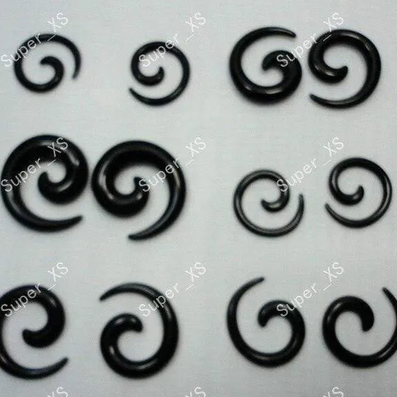 40 Stücke Ganze Gemischte Größe Druck Whirlpool Ohr Expansion Ohrring Nagel Modeschmuck Masse Verlost Kostenloser Versand LR239