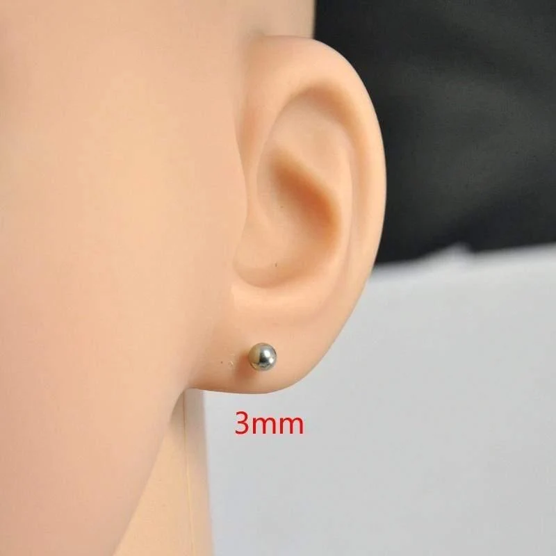 10 karten Retro Runde Metall Ball Edelstahl Stud Ohrringe Für Womem Schmuck Großhandel Bulks Viele RL282