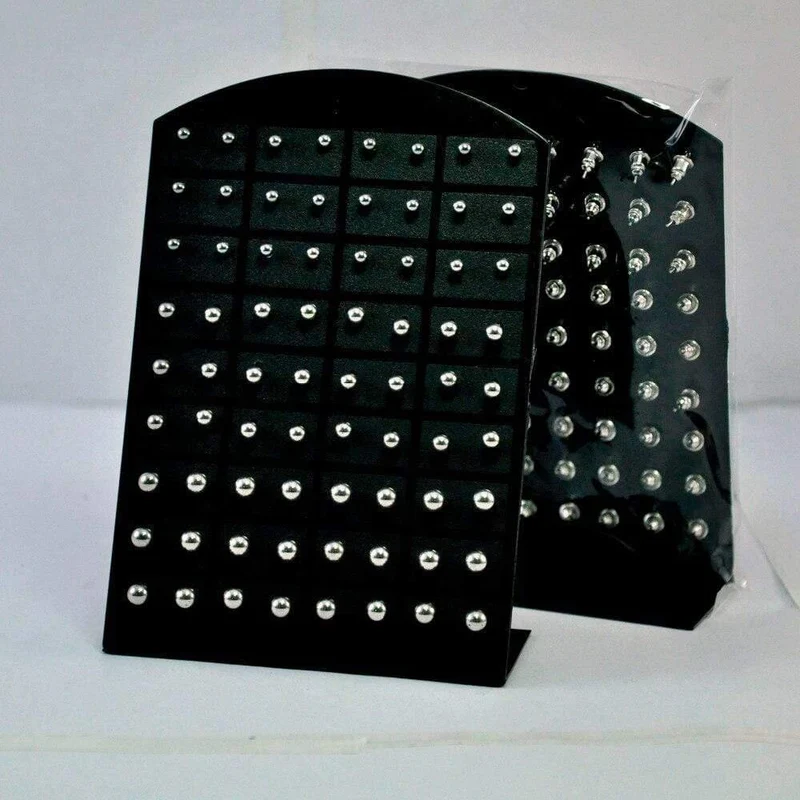 10 karten Retro Runde Metall Ball Edelstahl Stud Ohrringe Für Womem Schmuck Großhandel Bulks Viele RL282