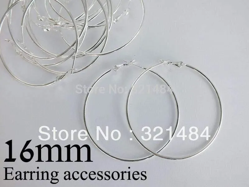 500 teil/los versilbert 16mm französisch kreis haken ohrring rücken creolen erkenntnisse für schmuck machen lieferungen