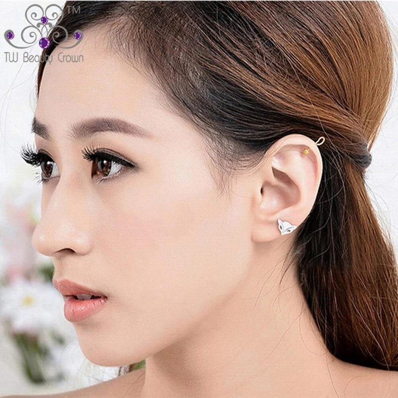 Schmuck Großpackung 925 Reines Silber Schöne Feuerfuchs Tier Ohrstecker Für Frauen Mädchen Hochzeit & Verlobung Party Schmuck