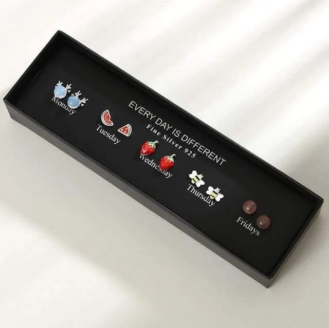 100 Paare / satz Zufällige Pflanze Obst Tier Ohrstecker Für Frauen Mädchen Kinder Schmuck Niedlichen Bären Polymer Clay Ohrring Set Mix Geschenke