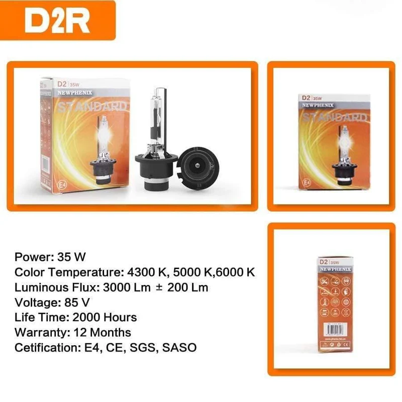 Super Helligkeit D1S D1R D2S D2R D3S D3R D4S D4R D5S D8S HID Xenon Birne 42V 85V 25W 35W 3200Lm 4300K ​​5000K 6000K 2 PCS