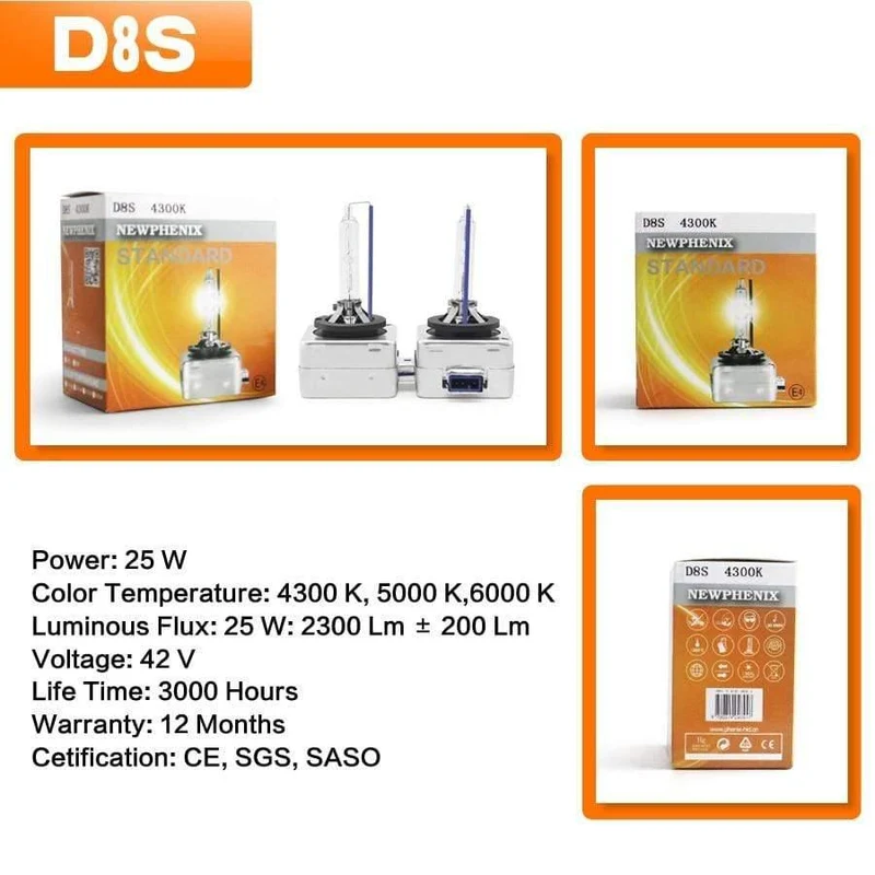 Super Helligkeit D1S D1R D2S D2R D3S D3R D4S D4R D5S D8S HID Xenon Birne 42V 85V 25W 35W 3200Lm 4300K ​​5000K 6000K 2 PCS