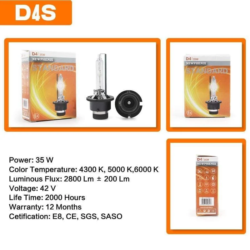 Super Helligkeit D1S D1R D2S D2R D3S D3R D4S D4R D5S D8S HID Xenon Birne 42V 85V 25W 35W 3200Lm 4300K ​​5000K 6000K 2 PCS