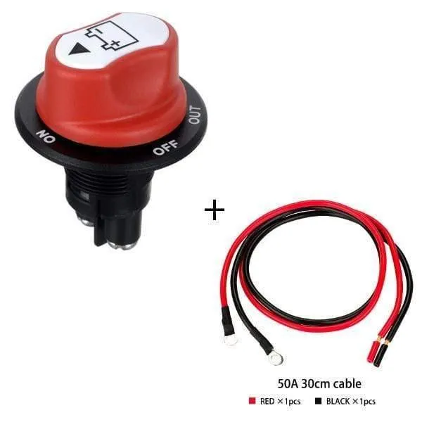 Ein / Aus Autobatterieschalter MAX 50V 50A CONT 75A INT Verwenden Sie den Batterietrennschalter für PKW / Geländewagen / LKW