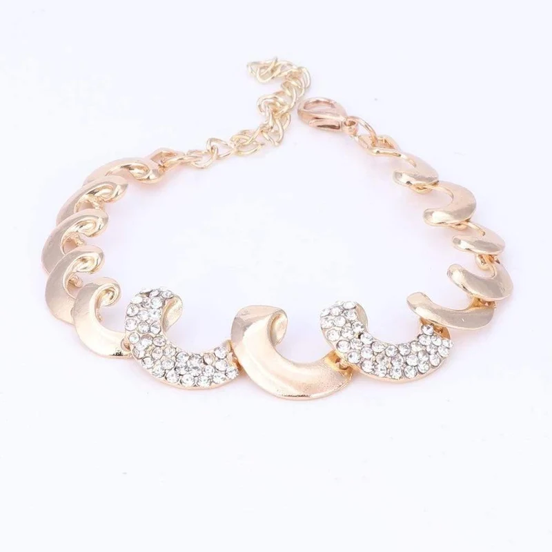 Schmucksets für Frauen, Party, nigerianischer Brautkristall, klassische Halsketten-Accessoires