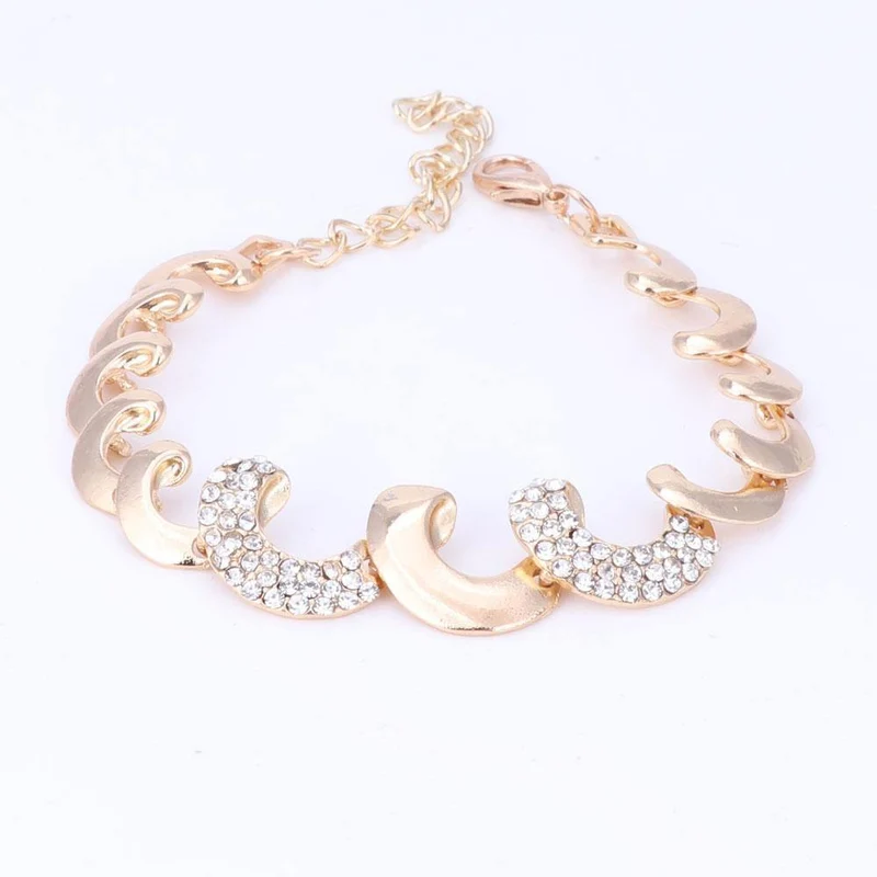 Schmucksets für Frauen, Party, nigerianischer Brautkristall, klassische Halsketten-Accessoires