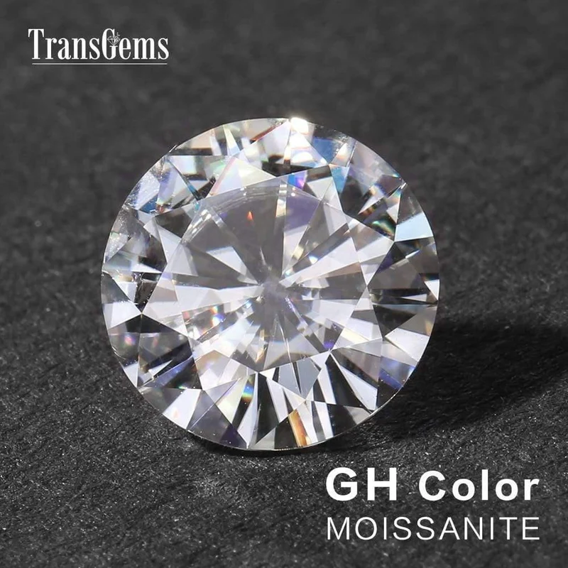 1 Stück Durchmesser 9 mm, GH-Farbe, Moissanit-Diamant-Karatgewicht, 3 ct Karat-Edelstein für die Schmuckherstellung