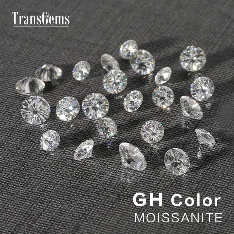 1 Stück Durchmesser 9 mm, GH-Farbe, Moissanit-Diamant-Karatgewicht, 3 ct Karat-Edelstein für die Schmuckherstellung