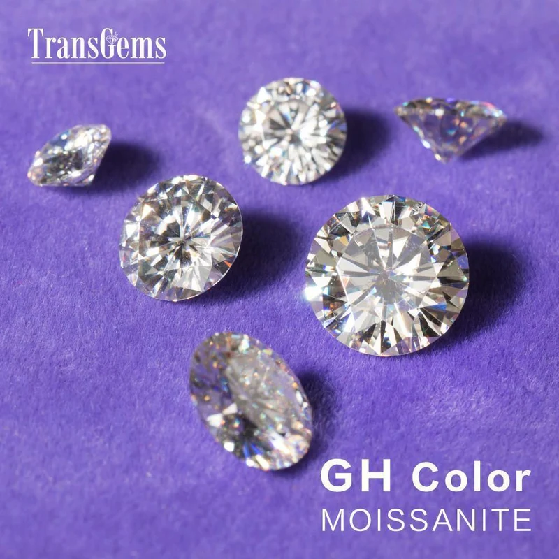 1 Stück Durchmesser 9 mm, GH-Farbe, Moissanit-Diamant-Karatgewicht, 3 ct Karat-Edelstein für die Schmuckherstellung