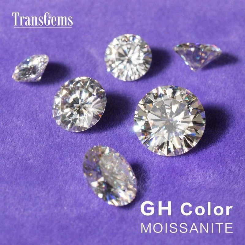 1 Stück Durchmesser 9 mm, GH-Farbe, Moissanit-Diamant-Karatgewicht, 3 ct Karat-Edelstein für die Schmuckherstellung