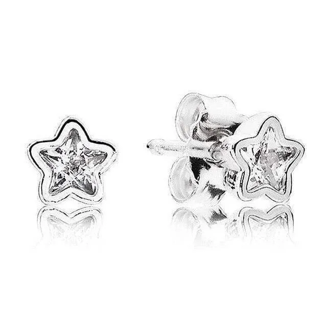 Cluster White Orchid 925 Sterling Silber Ohrstecker Für Frauen Hochzeit Geschenk DIY Europa Schmuck