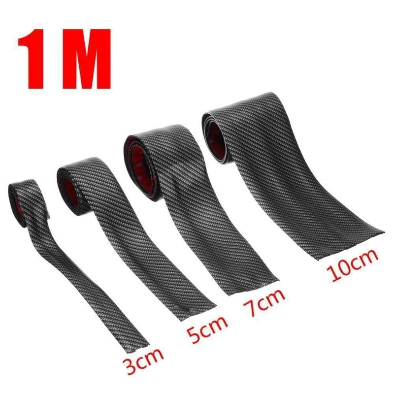 1 rolle 3 cm 5 cm 7 cm 10 cm Carbon Faser Gummi Weiche Stoßstange Streifen DIY Einstiegsleisten rand Schutz Auto Aufkleber Auto Styling