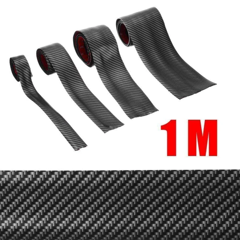 1 rolle 3 cm 5 cm 7 cm 10 cm Carbon Faser Gummi Weiche Stoßstange Streifen DIY Einstiegsleisten rand Schutz Auto Aufkleber Auto Styling
