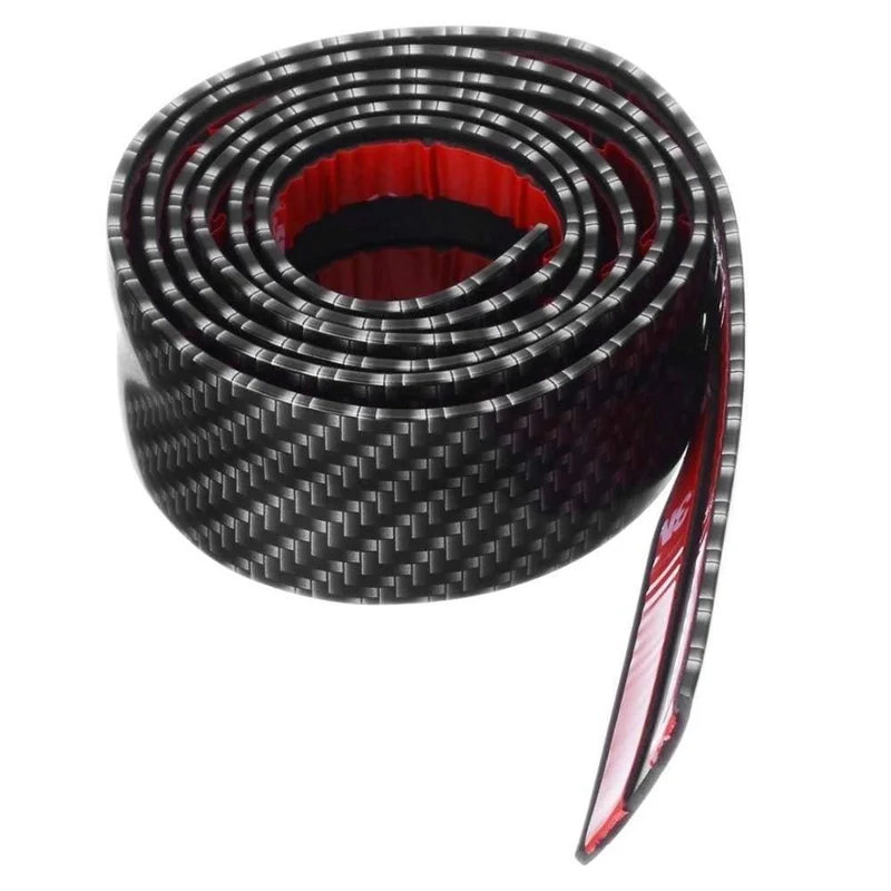 1 rolle 3 cm 5 cm 7 cm 10 cm Carbon Faser Gummi Weiche Stoßstange Streifen DIY Einstiegsleisten rand Schutz Auto Aufkleber Auto Styling