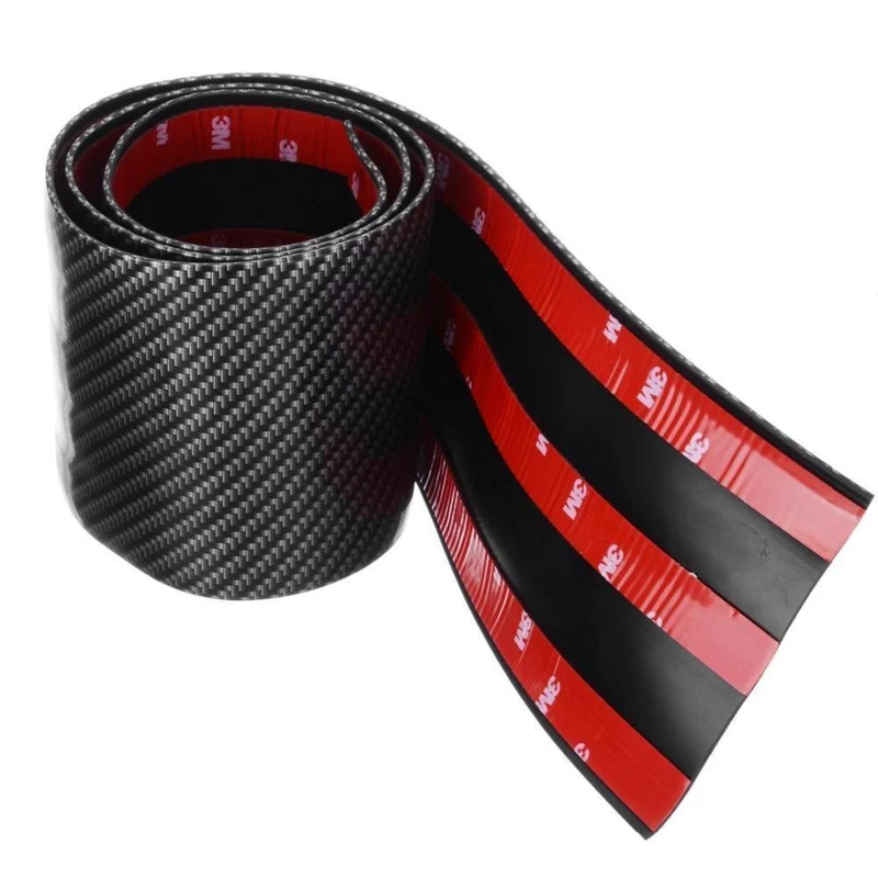 1 rolle 3 cm 5 cm 7 cm 10 cm Carbon Faser Gummi Weiche Stoßstange Streifen DIY Einstiegsleisten rand Schutz Auto Aufkleber Auto Styling
