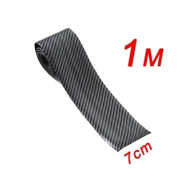 1 rolle 3 cm 5 cm 7 cm 10 cm Carbon Faser Gummi Weiche Stoßstange Streifen DIY Einstiegsleisten rand Schutz Auto Aufkleber Auto Styling