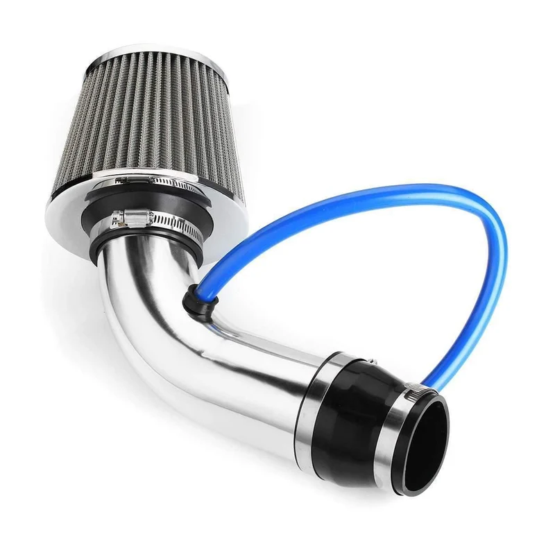 3 zoll Universal Auto Cold Air Intake Filter Aluminium Induktion Kit Rohr Schlauch System Silber