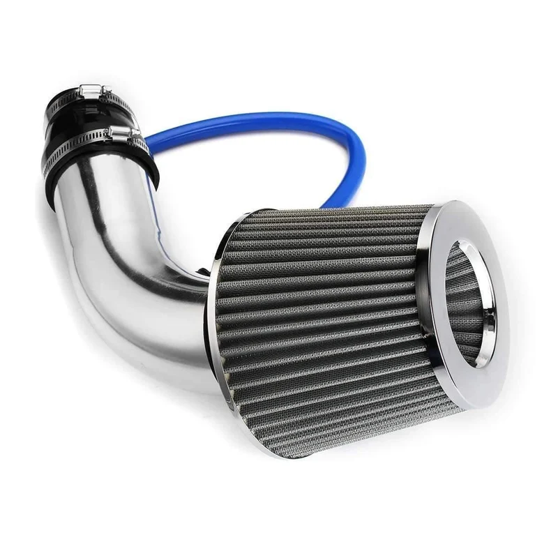3 zoll Universal Auto Cold Air Intake Filter Aluminium Induktion Kit Rohr Schlauch System Silber