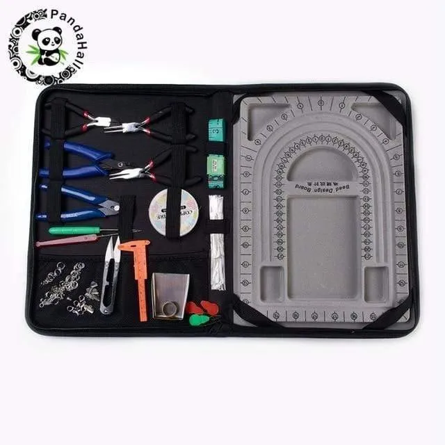 Pandahall Schmuckherstellung, DIY-Zangen-Werkzeug-Set, flache Rundzange, Drahtschneider, Zangen, Ringe, Scherennadeln, Perlenpinzette