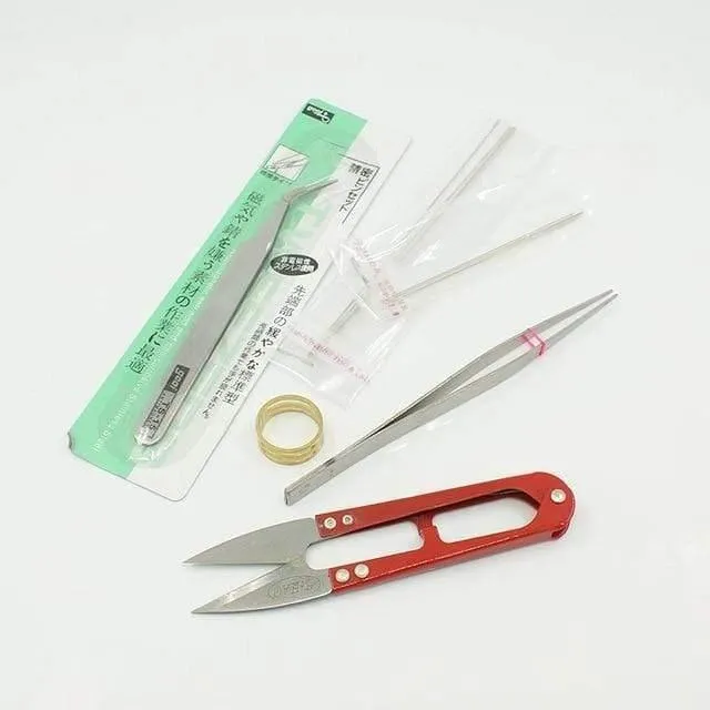 Pandahall Schmuckherstellung, DIY-Zangen-Werkzeug-Set, flache Rundzange, Drahtschneider, Zangen, Ringe, Scherennadeln, Perlenpinzette