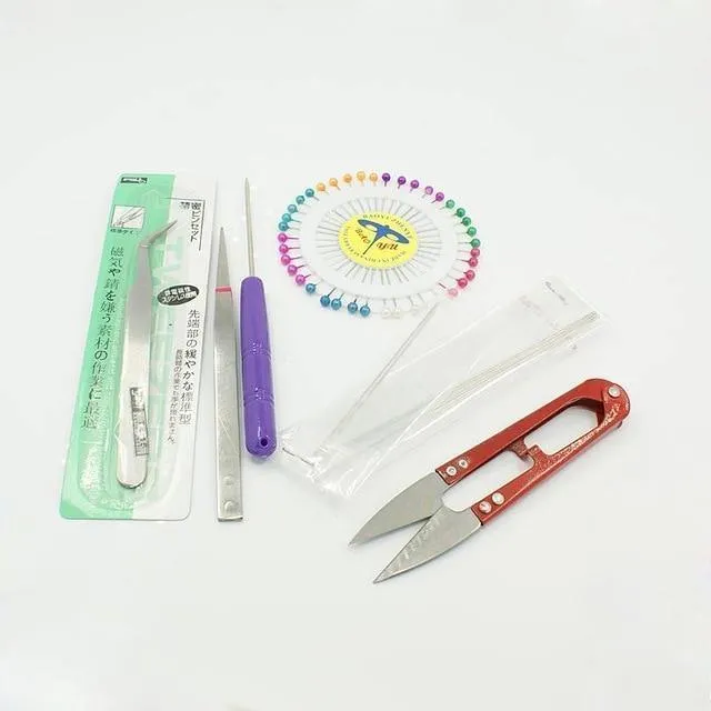 Pandahall Schmuckherstellung, DIY-Zangen-Werkzeug-Set, flache Rundzange, Drahtschneider, Zangen, Ringe, Scherennadeln, Perlenpinzette