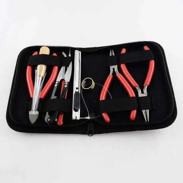 Pandahall Schmuckherstellung, DIY-Zangen-Werkzeug-Set, flache Rundzange, Drahtschneider, Zangen, Ringe, Scherennadeln, Perlenpinzette
