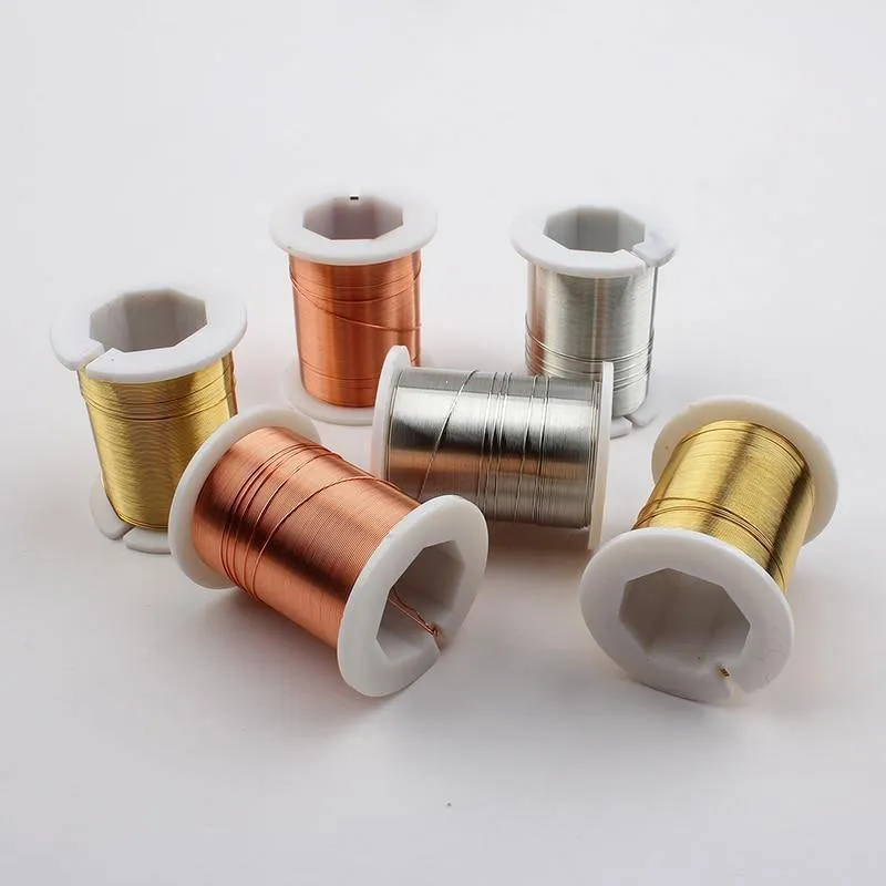 1 Stück 0.3 mm 28ga 0.4 mm 26ga 0.5 mm 24ga Silber Gold Kupferdraht Schmuckherstellung Weiche Perlen Wickeldraht Gewinde Anlaufbeständig