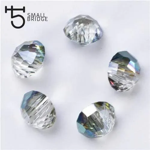 10mm Österreich Kristall Perlen für schmuck machen diy zubehör für frau Diy armband AB Farbe Facettierte Kegel Perlen Großhandel Y904
