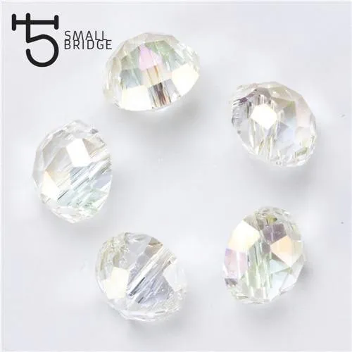 10mm Österreich Kristall Perlen für schmuck machen diy zubehör für frau Diy armband AB Farbe Facettierte Kegel Perlen Großhandel Y904