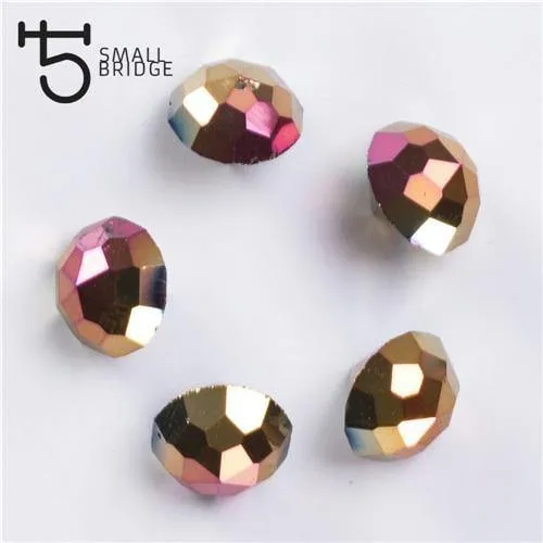 10mm Österreich Kristall Perlen für schmuck machen diy zubehör für frau Diy armband AB Farbe Facettierte Kegel Perlen Großhandel Y904
