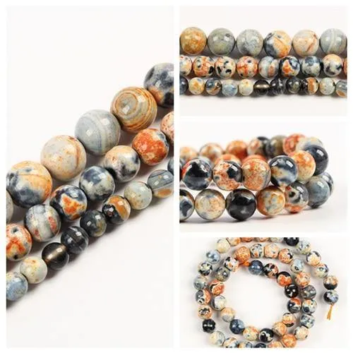 6 8 10mm Natursteinperlen für Schmuckherstellung Diy Armband Lapislazuli Tigerauge Howlith Perlen Runde lose Perlen Großhandel