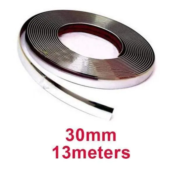 13M Silber Auto Chrom Styling Dekoration Zierleiste Zierleiste Klebeband Auto DIY Schutzaufkleber 6mm 8mm 10mm 12mm 15mm 20mm 30mm