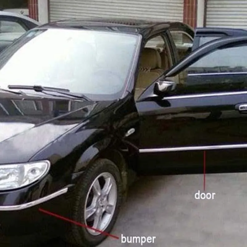 13M Silber Auto Chrom Styling Dekoration Zierleiste Zierleiste Klebeband Auto DIY Schutzaufkleber 6mm 8mm 10mm 12mm 15mm 20mm 30mm