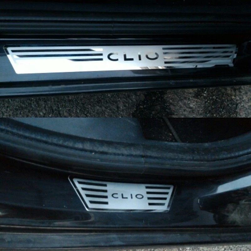 Renault CLIO IV Clio 4 Türschwellen-Verschleissplattenschutz Edelstahl-Einstiegsleisten Pedal Auto-Styling-Aufkleber 2014–2020