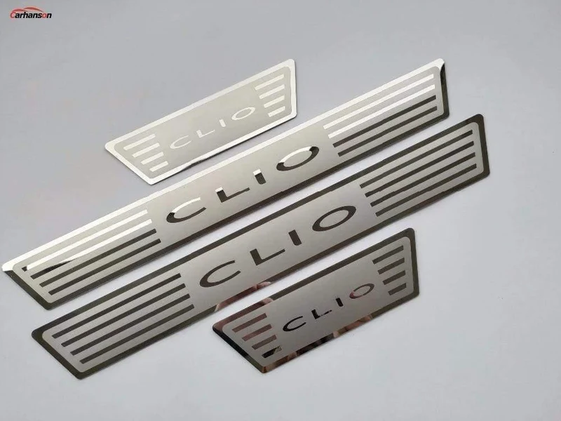 Renault CLIO IV Clio 4 Türschwellen-Verschleissplattenschutz Edelstahl-Einstiegsleisten Pedal Auto-Styling-Aufkleber 2014–2020