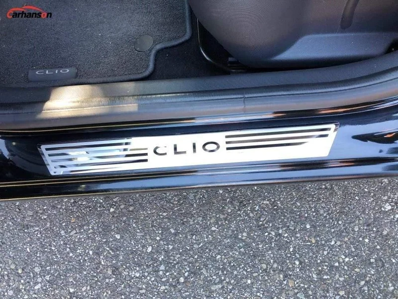 Renault CLIO IV Clio 4 Türschwellen-Verschleissplattenschutz Edelstahl-Einstiegsleisten Pedal Auto-Styling-Aufkleber 2014–2020