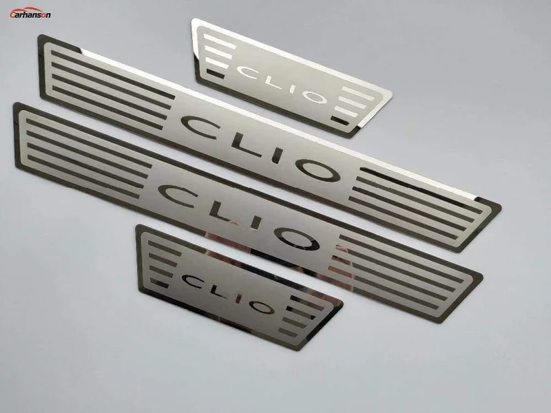 Renault CLIO IV Clio 4 Türschwellen-Verschleissplattenschutz Edelstahl-Einstiegsleisten Pedal Auto-Styling-Aufkleber 2014–2020