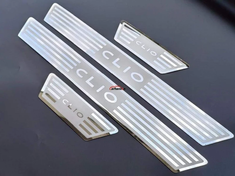 Renault CLIO IV Clio 4 Türschwellen-Verschleissplattenschutz Edelstahl-Einstiegsleisten Pedal Auto-Styling-Aufkleber 2014–2020
