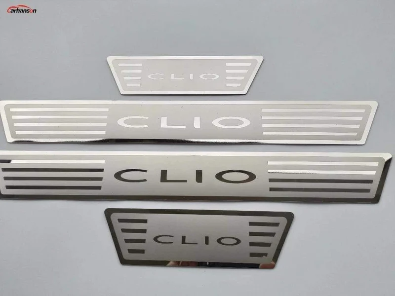 Renault CLIO IV Clio 4 Türschwellen-Verschleissplattenschutz Edelstahl-Einstiegsleisten Pedal Auto-Styling-Aufkleber 2014–2020